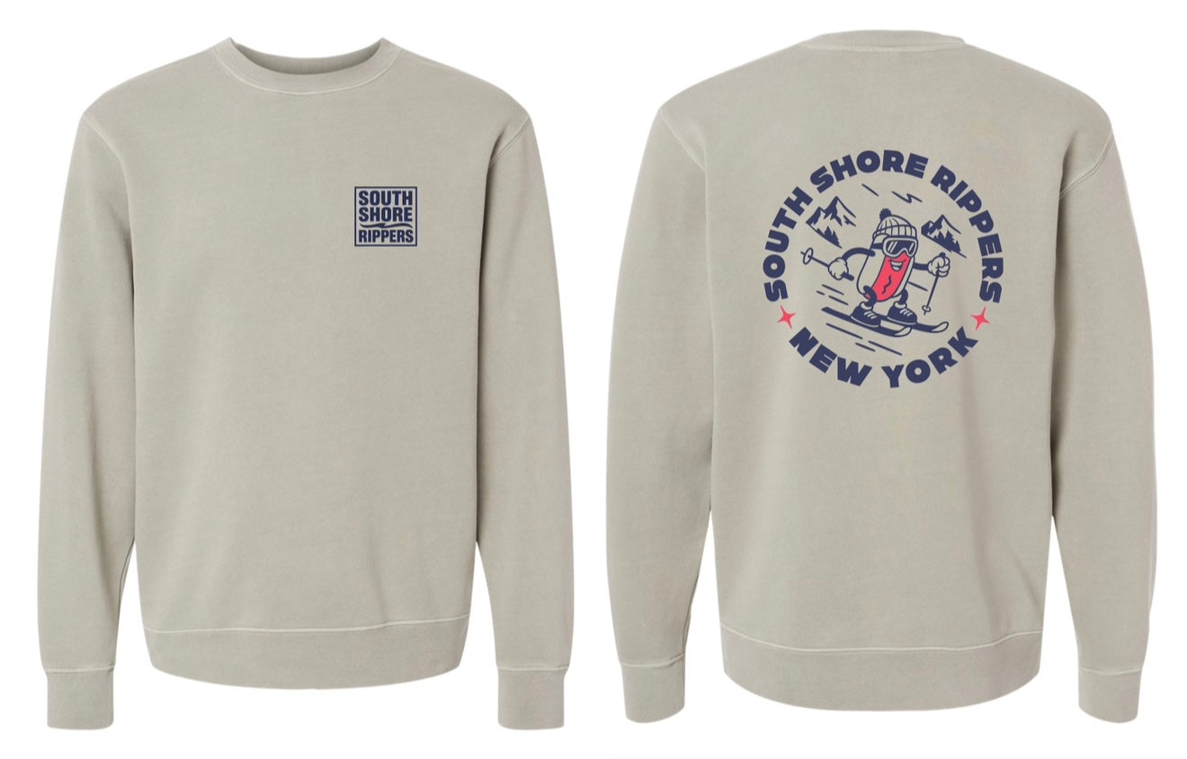 Rippers Crewneck - Skiing Logo (Tan)