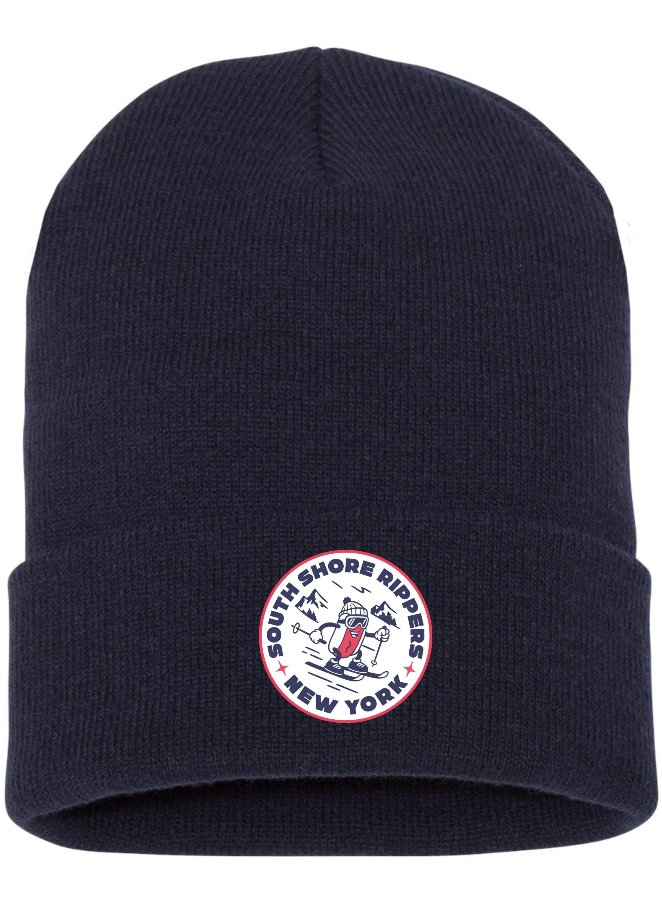 Rippers Beanie - Skiing Logo (Navy)