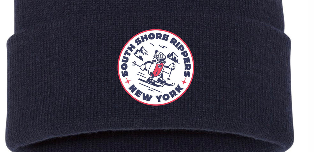 Rippers Beanie - Skiing Logo (Navy)